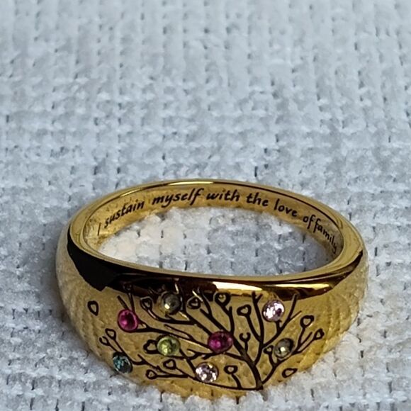 Love of Family" Gold Multicolor Birthstone ring by Bradford Exchange - Picture 5 of 7